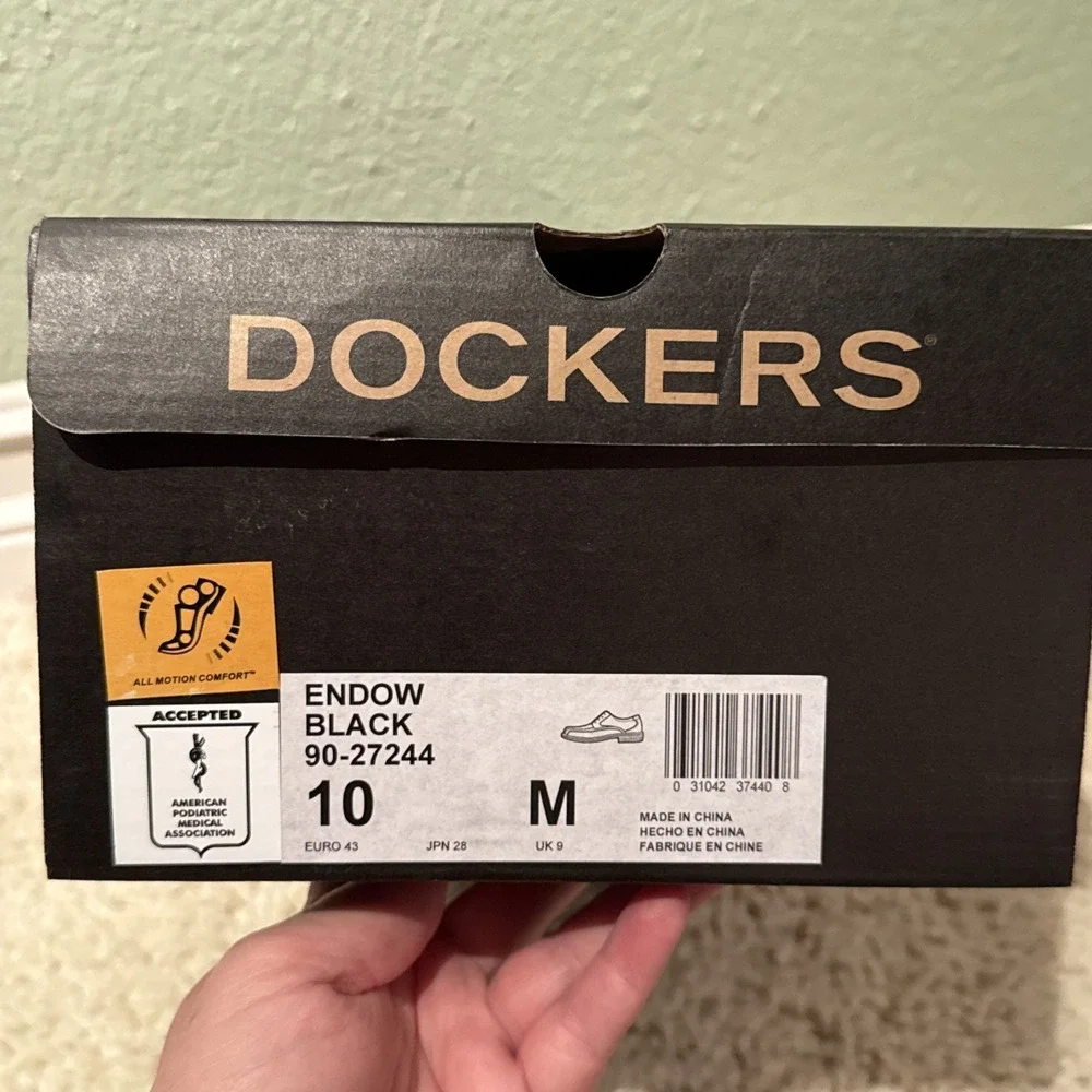 Men's Dockers Endow Black Size 10 Dress Shoes Work Shoes